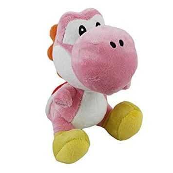 Super Mario 6" Pink Yoshi Plush Afbeelding 1