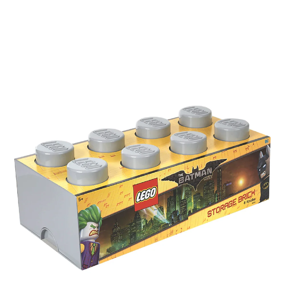 LEGO Batman Storage Brick 8 - Medium Stone Grey Afbeelding 1