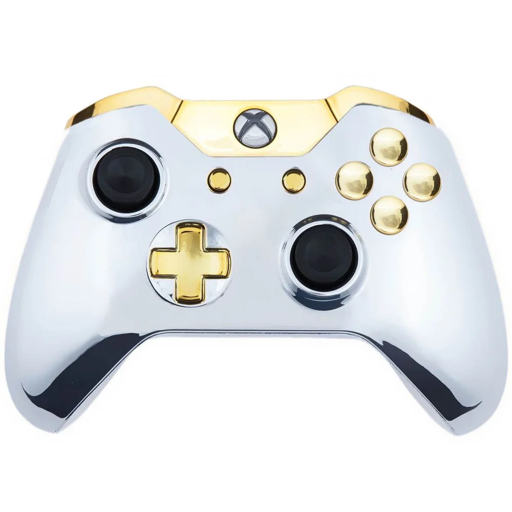 Xbox One Controller - Chrome Silver & Gold Buttons Afbeelding 1
