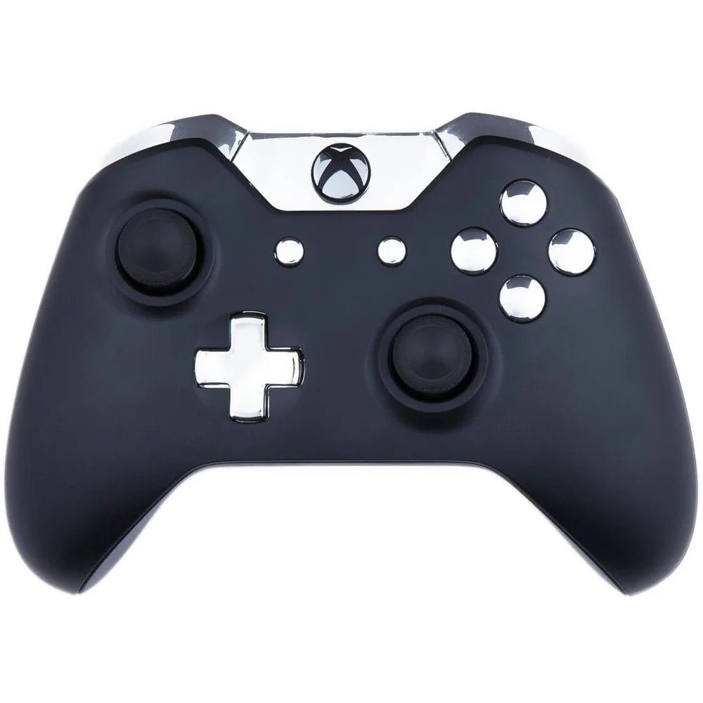 Custom Controllers Xbox One Controller - Matte Black & Chrome Silver Afbeelding 1
