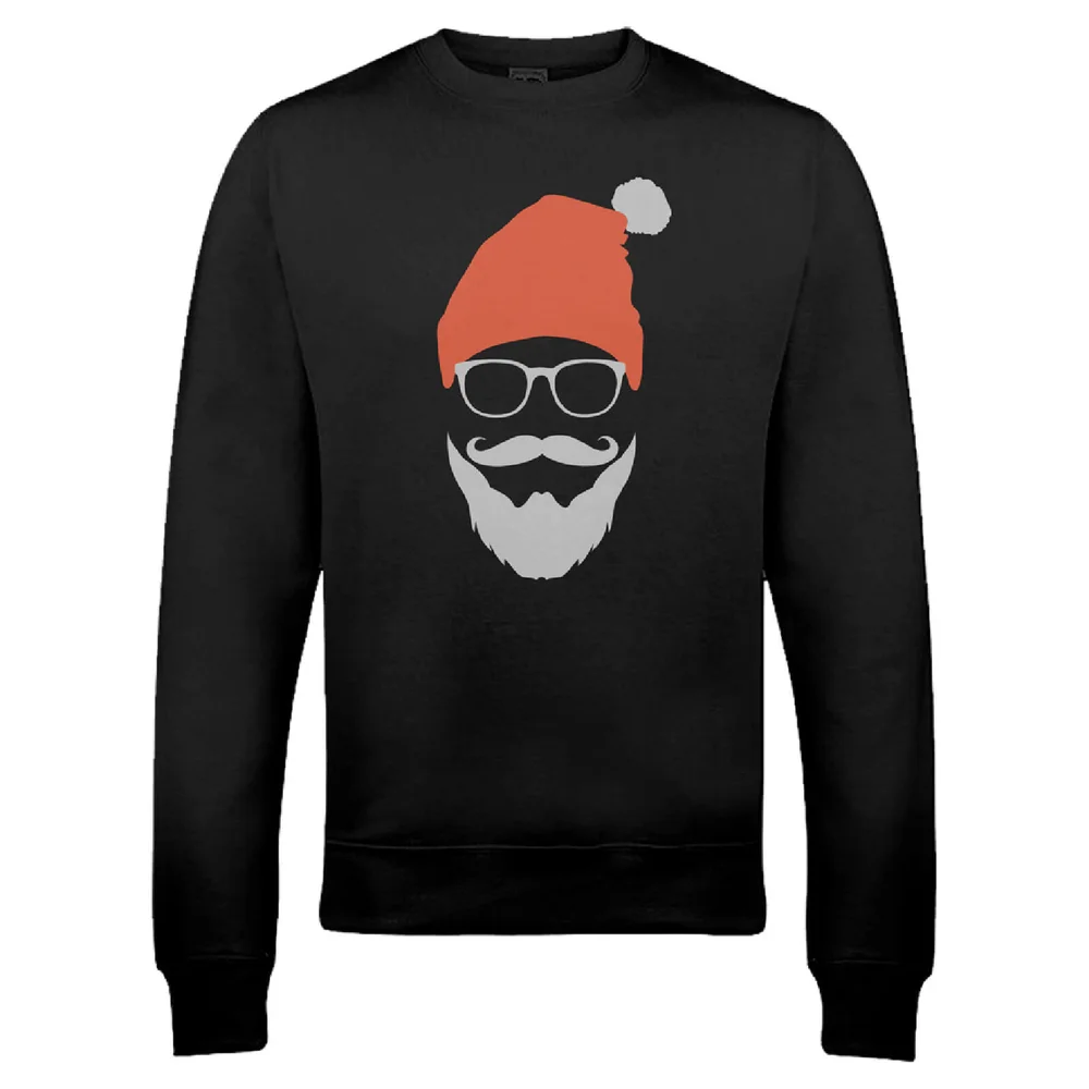 Cool Santa Christmas Sweatshirt - Black - S Afbeelding 1