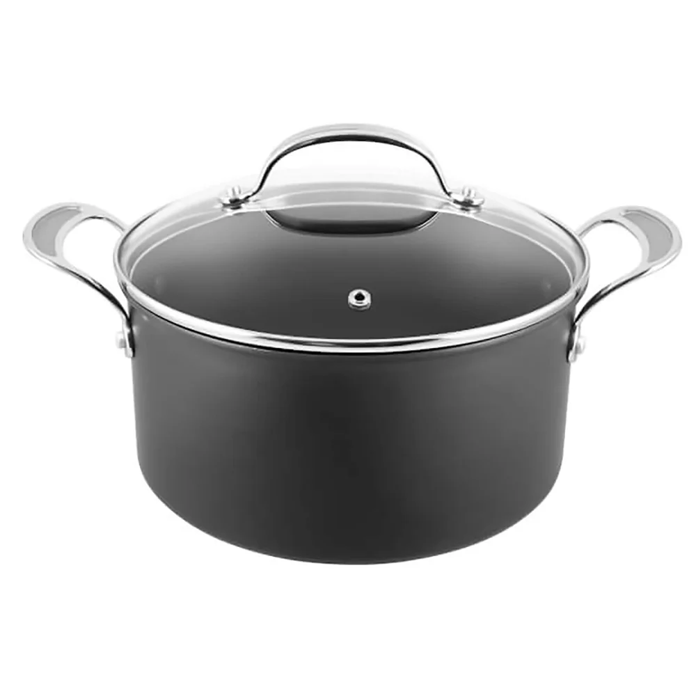 Jamie Oliver by Tefal Hard Anodised Non-Stick Stewpot with Lid - 24cm Afbeelding 1