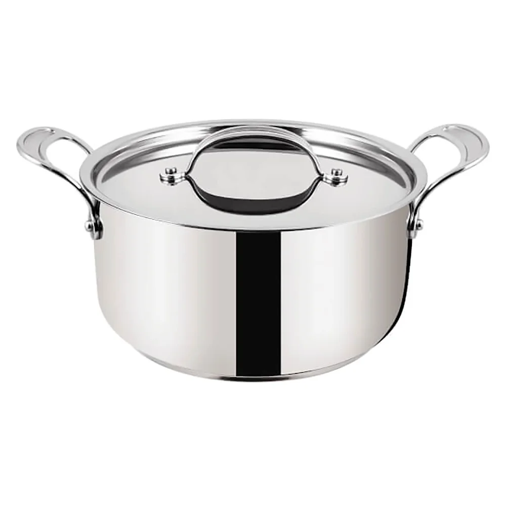 Jamie Oliver by Tefal H8044644 24cm Stainless Steel Non-Stick Stewpot With Lid - 24cm Afbeelding 1