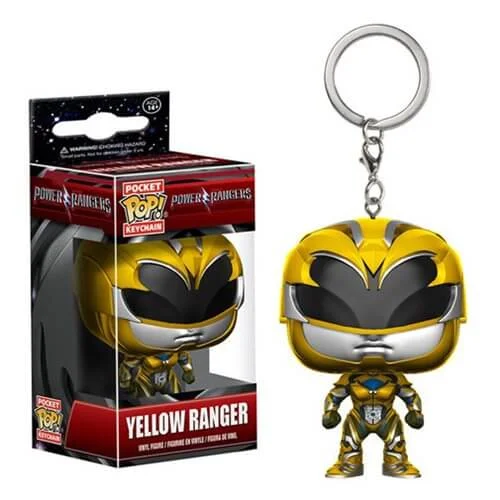 Power Rangers Movie Yellow Ranger Pocket Pop! Sleutelhanger Afbeelding 1