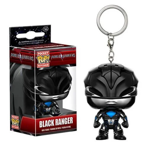 Power Rangers Movie Black Ranger Pocket Pop! Sleutelhanger Afbeelding 1