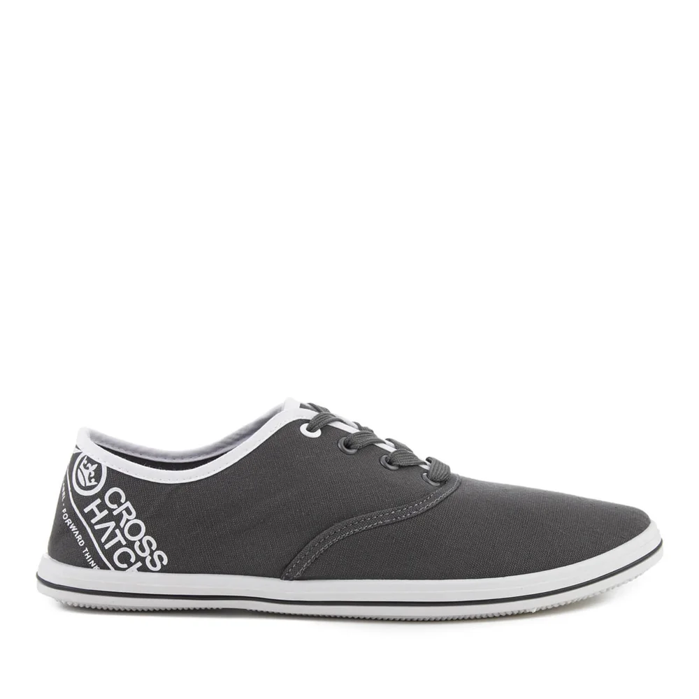 Crosshatch Men's Tsunami Canvas Pumps - Raven Grey - UK 7 - Grijs Afbeelding 1