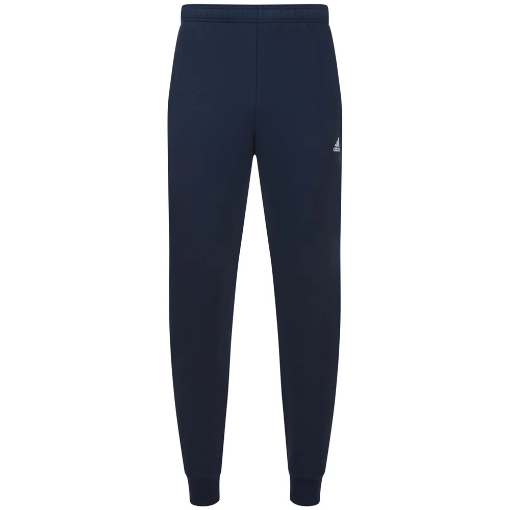 adidas Men's Essential Logo Cuffed Fleece Sweatpants - Navy - S - Blauw Afbeelding 1