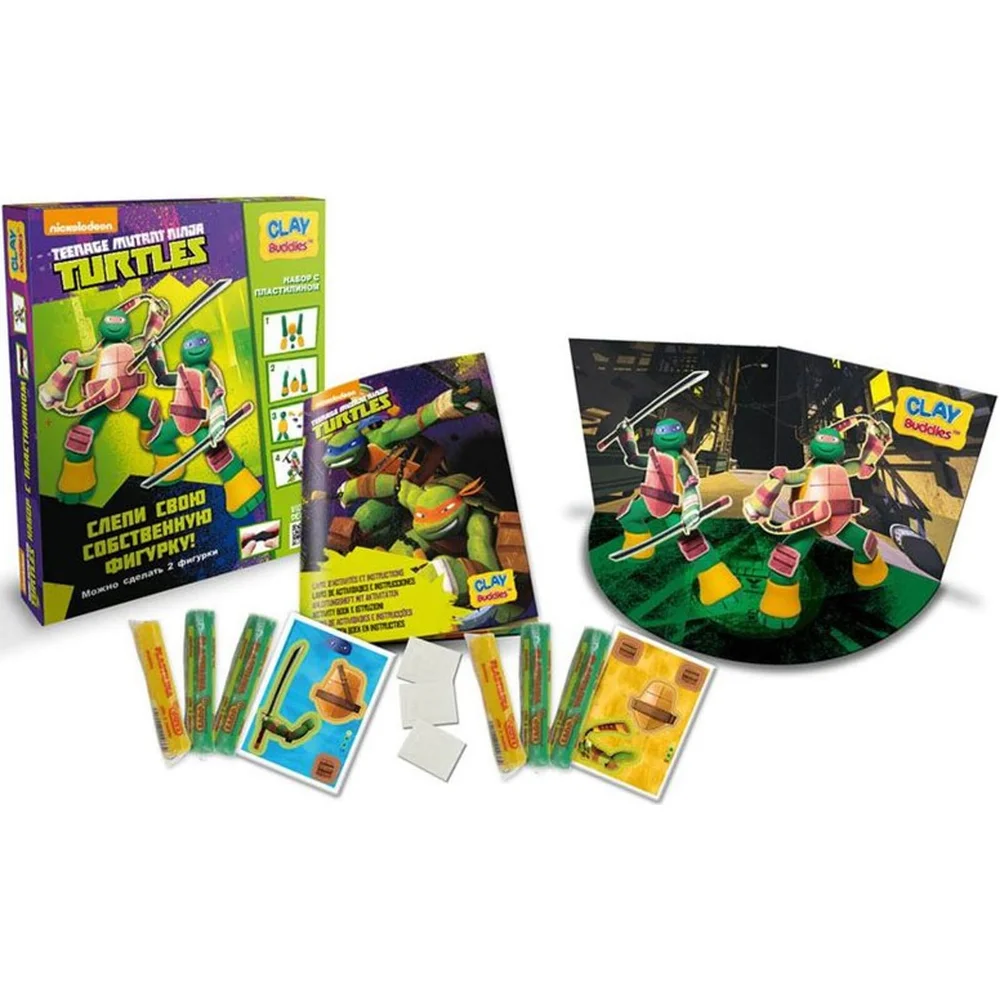 Teenage Mutant Ninja Turtles Clay Buddies Fun Kids Craft Pack Modellen Art Create Afbeelding 1