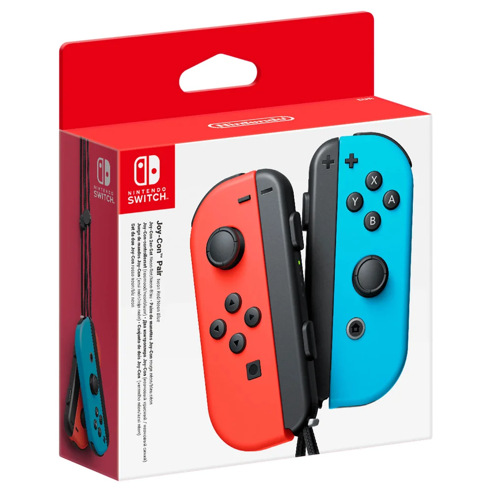 Nintendo Switch Neon Red Joy-Con (L) and Neon Blue Joy-Con (R) Controller Set Afbeelding 1