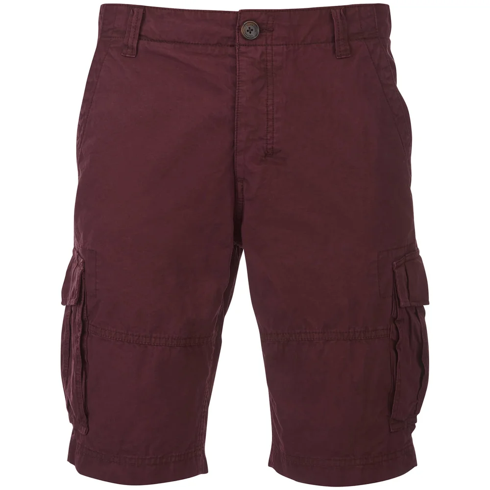 Threadbare Men's Hulk Cargo Shorts - Burgundy - W30 - Burgundy Afbeelding 1