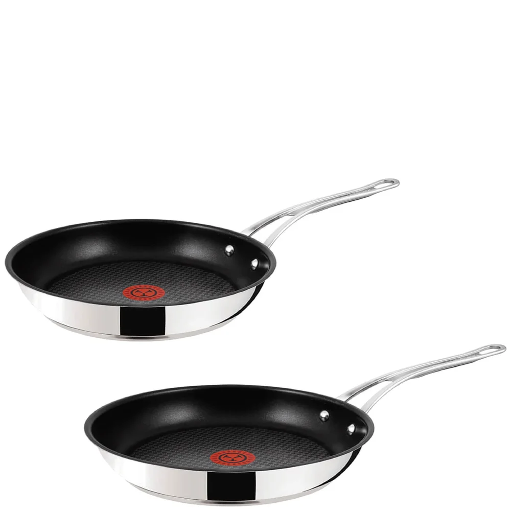Jamie Oliver by Tefal Stainless Steel Non-Stick 2 Piece Frying Pan Set - 26/30cm Afbeelding 1