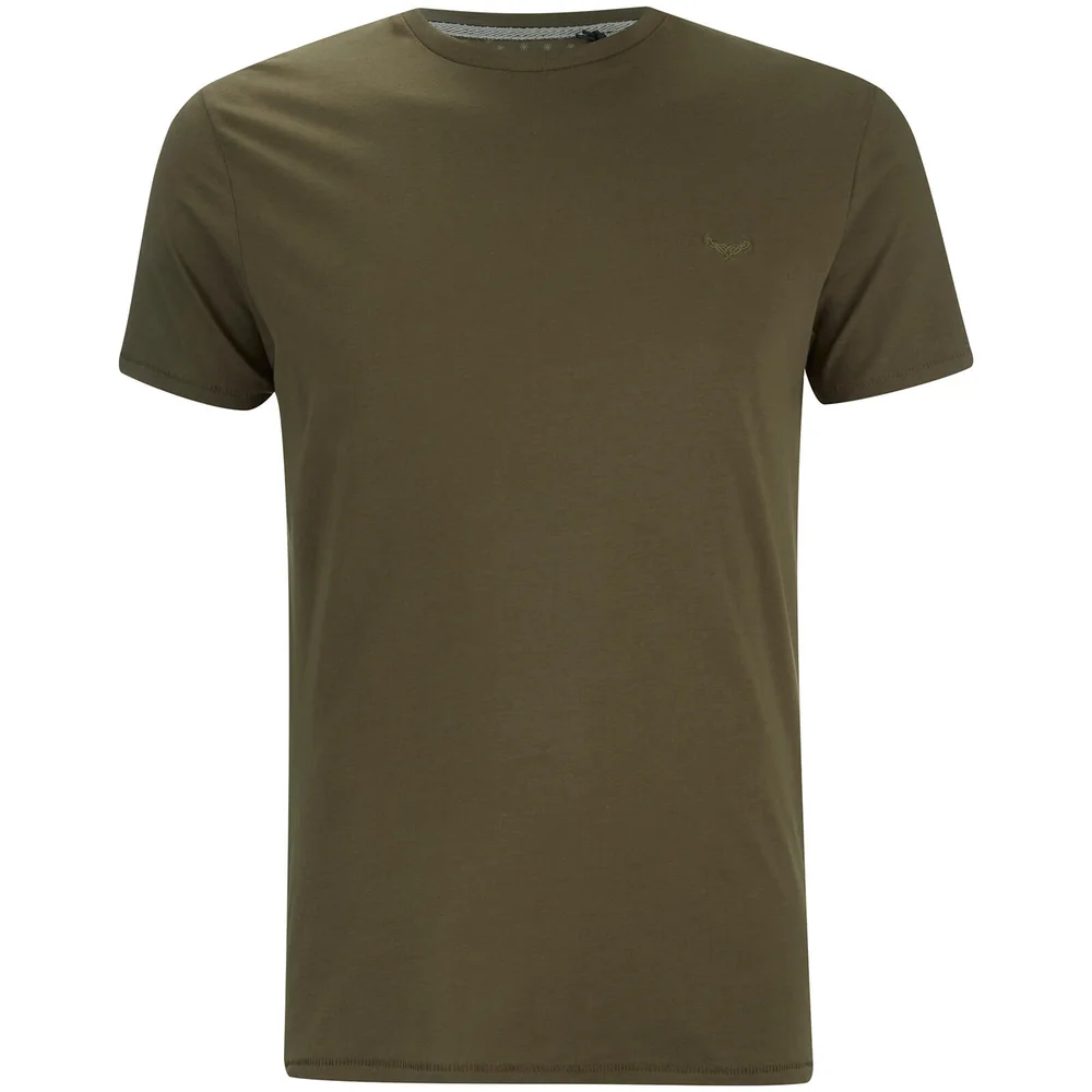 Threadbare Men's William Crew Neck T-Shirt - Khaki - S - Groen Afbeelding 1