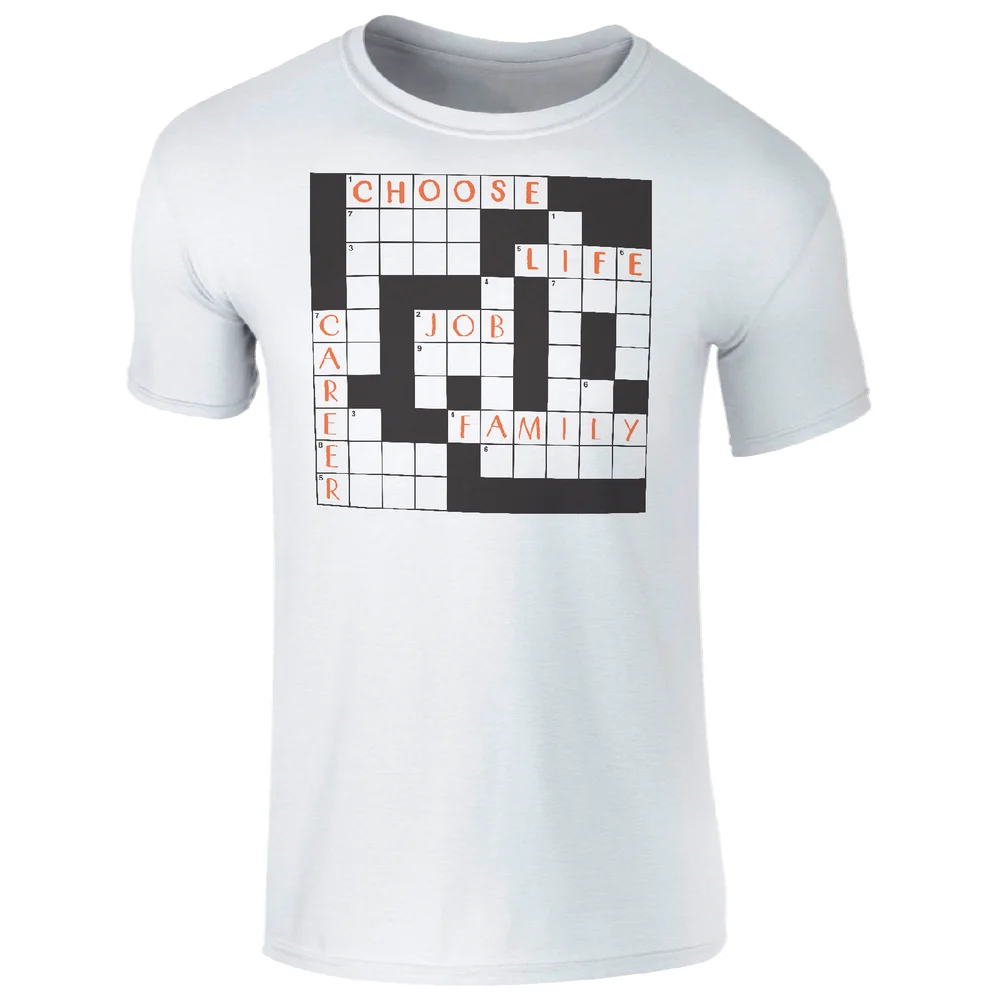 Trainspotting 2 Choose Life Career Job Family Crossword Heren T-Shirt - Wit - S - Wit Afbeelding 1