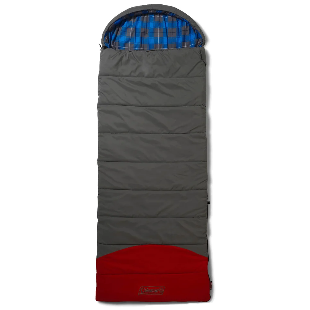 Coleman Comfort Basalt Sleeping Bag - Grey/Red - Single Afbeelding 1
