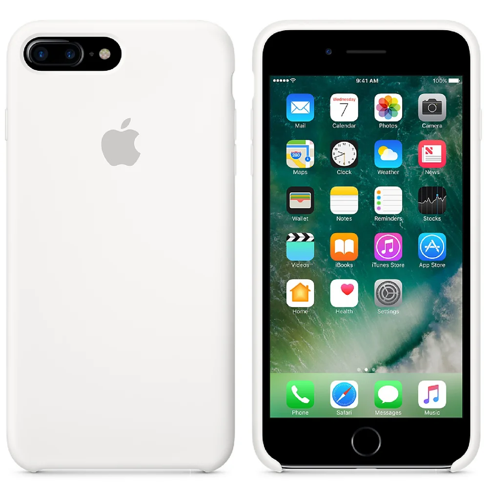 Apple iPhone 7 Plus Siliconenhoesje - Wit Afbeelding 1