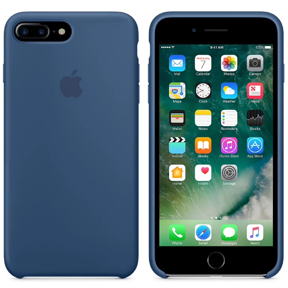 Apple iPhone 7 Plus Silicone Case - Ocean Blue Afbeelding 1