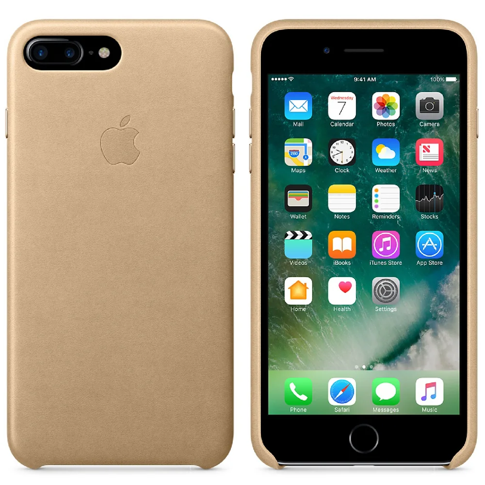 Apple iPhone 7 Plus Leren Hoesje - Sahara-beige Afbeelding 1