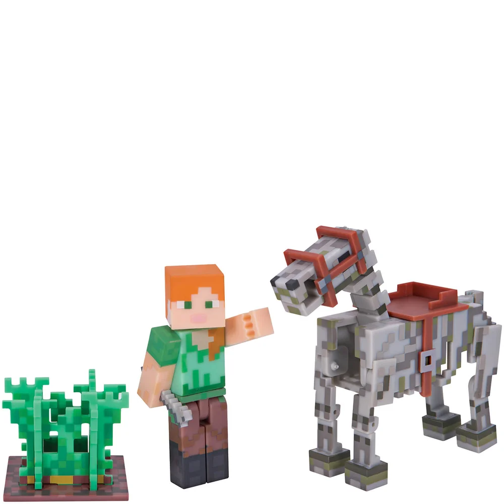 Minecraft Alex and Skeleton Horse Pack Afbeelding 1