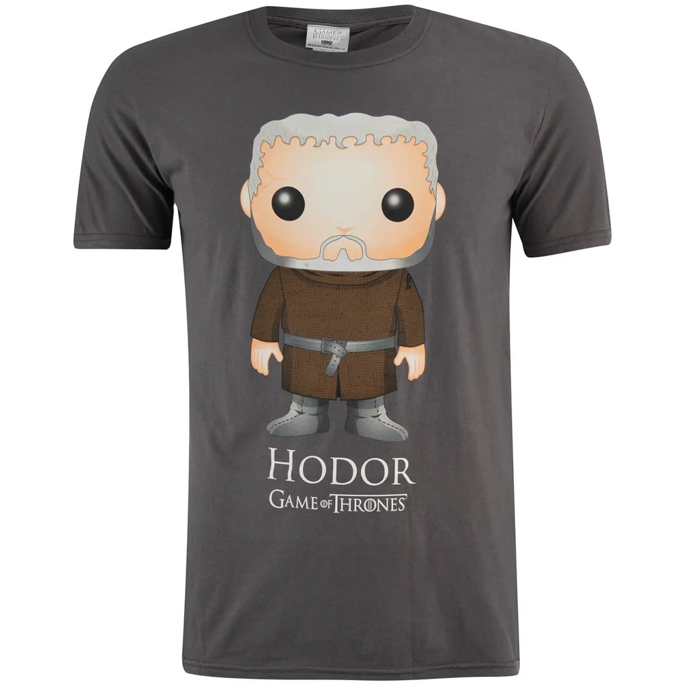 Game of Thrones Men's Hodor Funko T-Shirt - Grey - S - Grijs Afbeelding 1