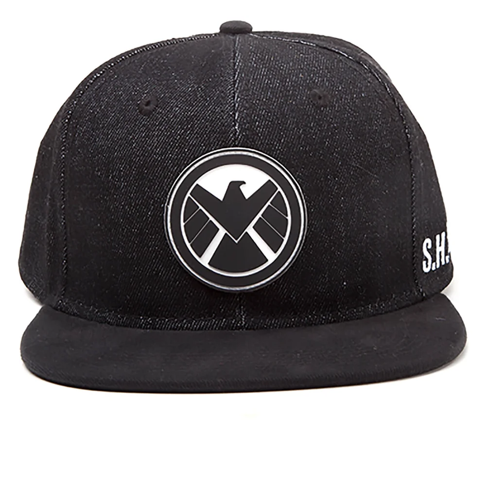 Marvel The Avengers Shield Logo Snapback Cap - Black Afbeelding 1