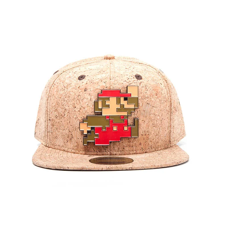 Nintendo Super Mario Super Mario Metal Pixel Snapback Cap - Cork Afbeelding 1