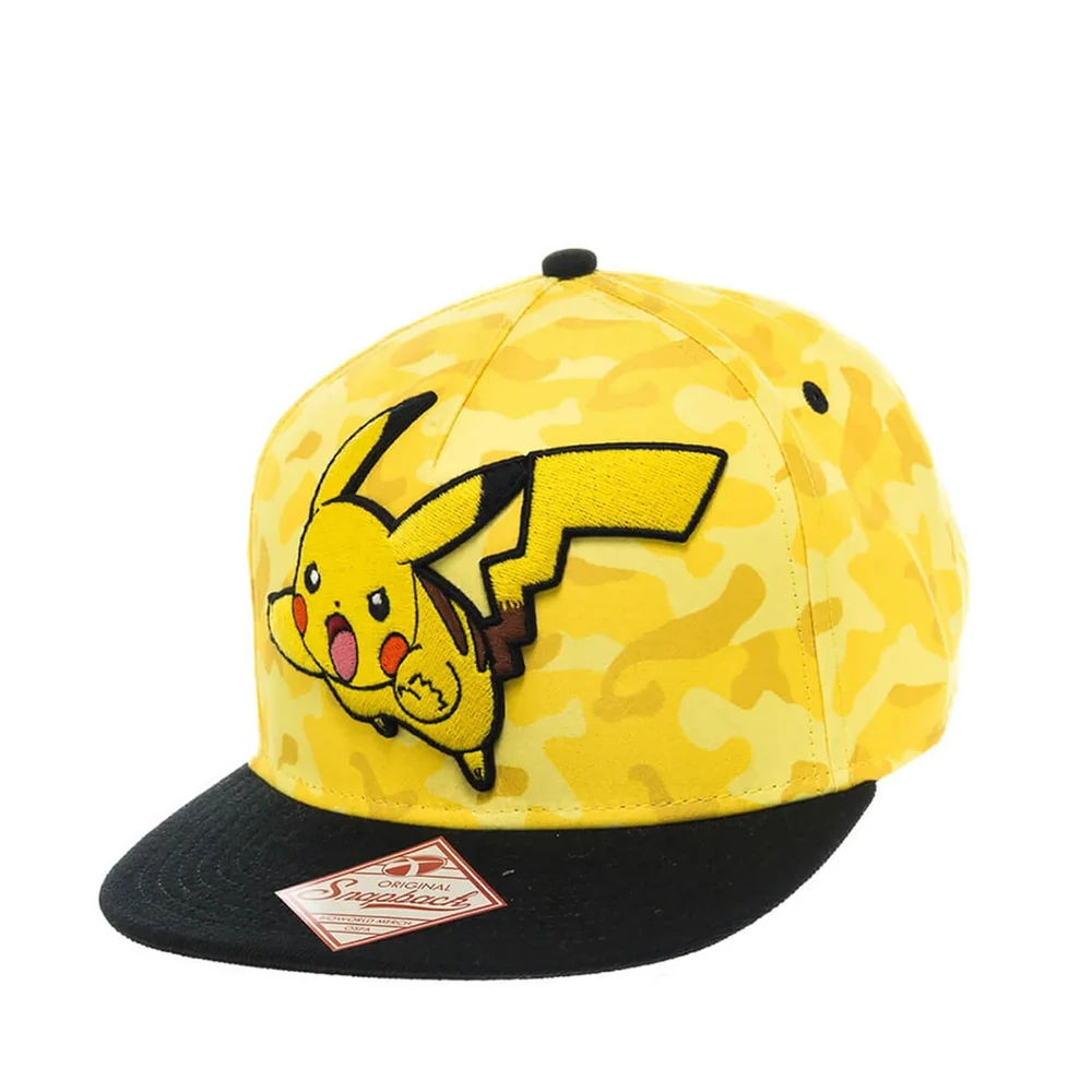 Pokémon Pikachu Snapback Cap - Yellow Camo/Black Afbeelding 1