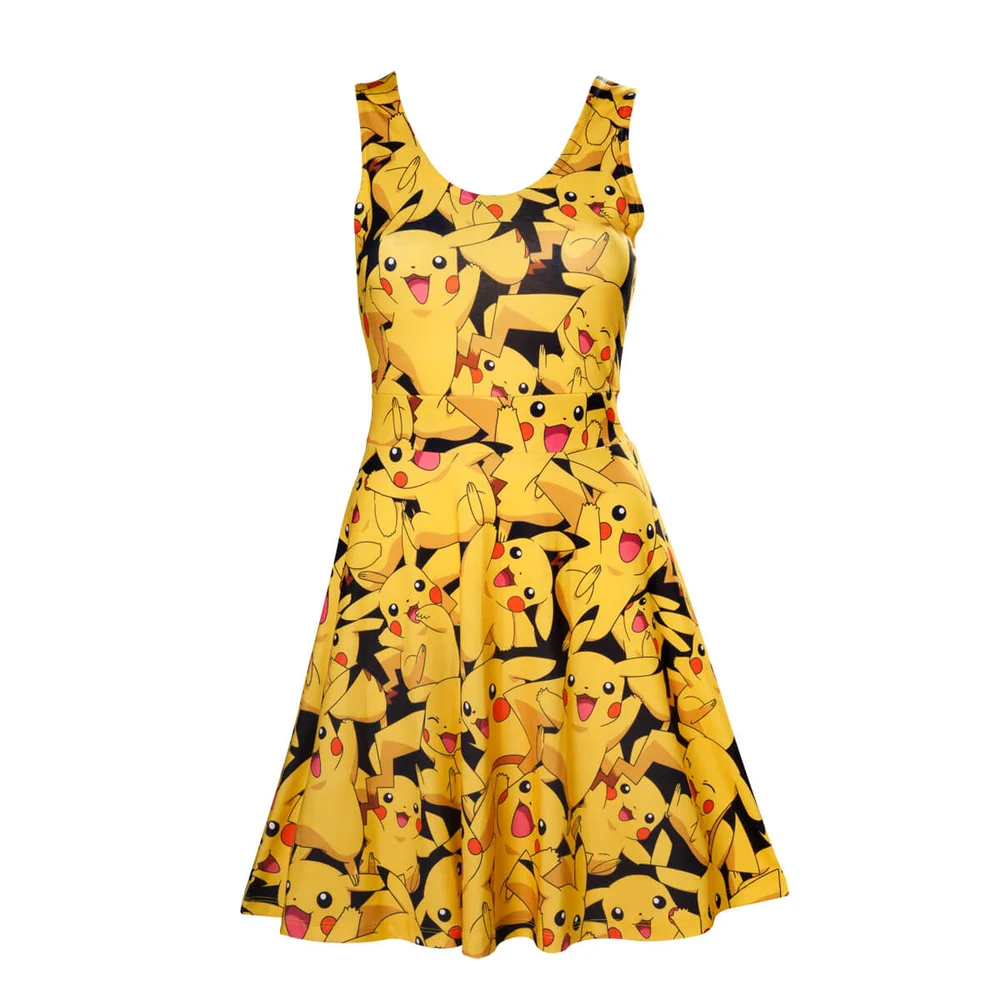 Pokémon Women's All Over Pikachu Dress - Yellow - S - Geel Afbeelding 1