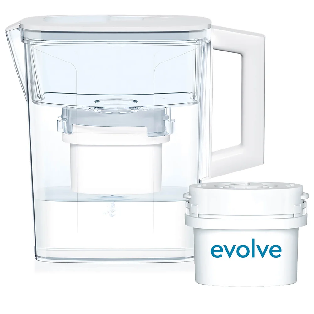 Aqua Optima 2.1L White Compact Water Filter Jug with 30 Day Evolve Filter Cartridge (1 Month Starter Pack) Afbeelding 1