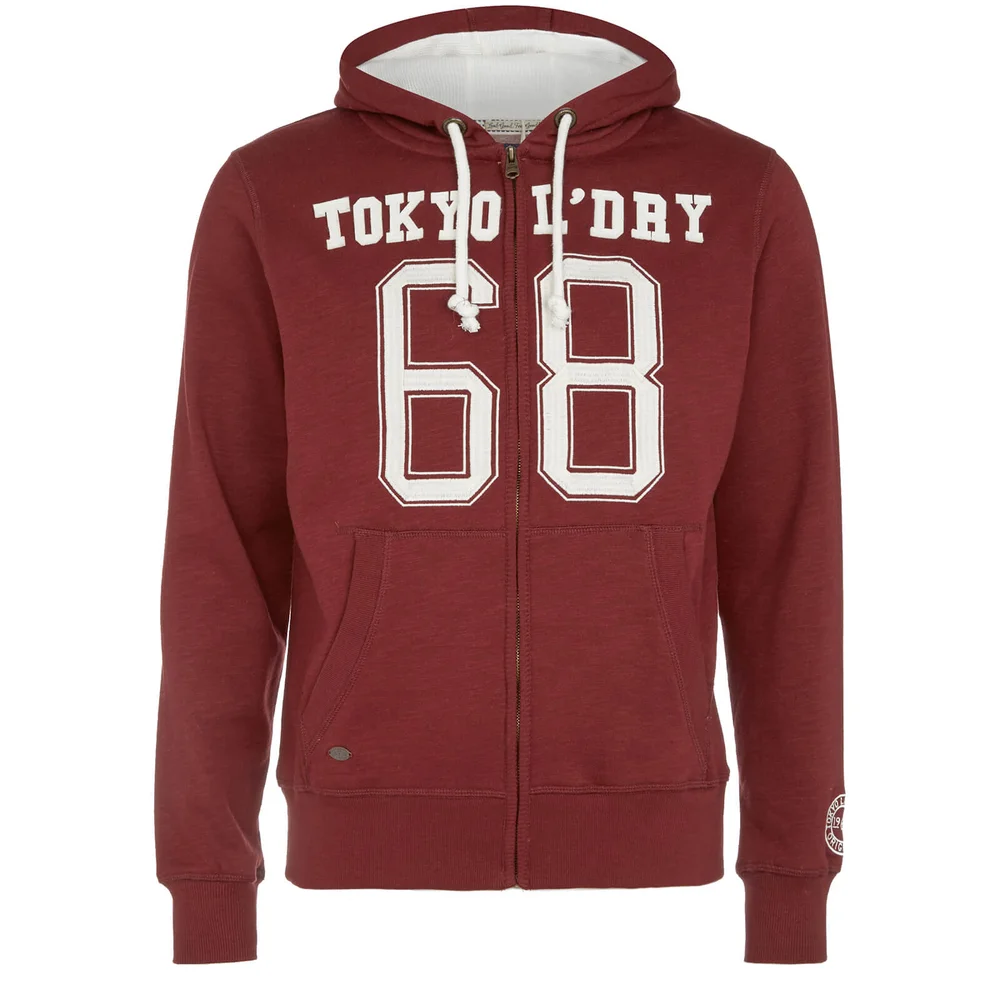 Tokyo Laundry Men's Goodlow Zip Through Hoody - Oxblood Red - S - Burgundy Afbeelding 1