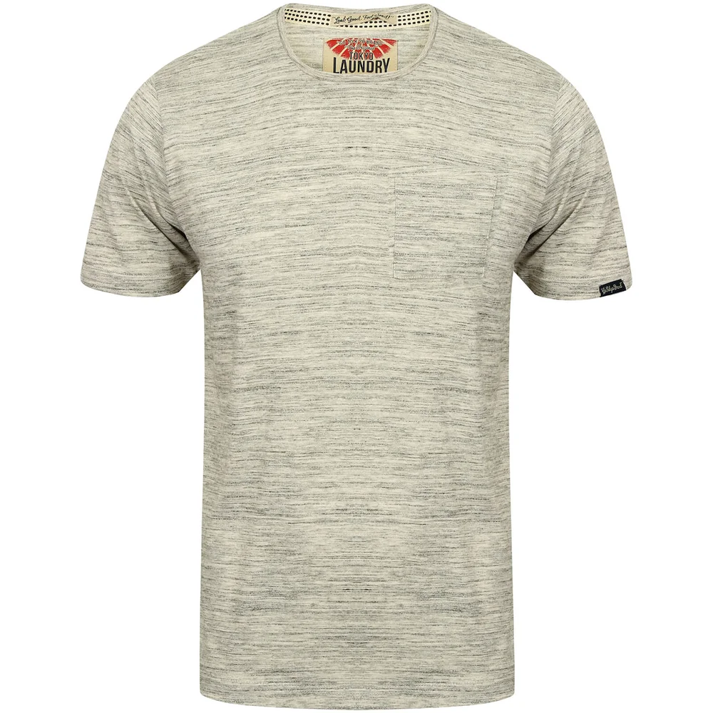 Tokyo Laundry Men's Textured Grotto T-Shirt - Grey Marl - S - Grijs Afbeelding 1