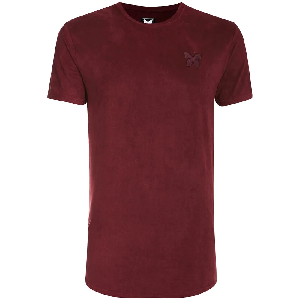 Good For Nothing Men's Suede Essential T-Shirt - Burgundy - M - Burgundy Afbeelding 1