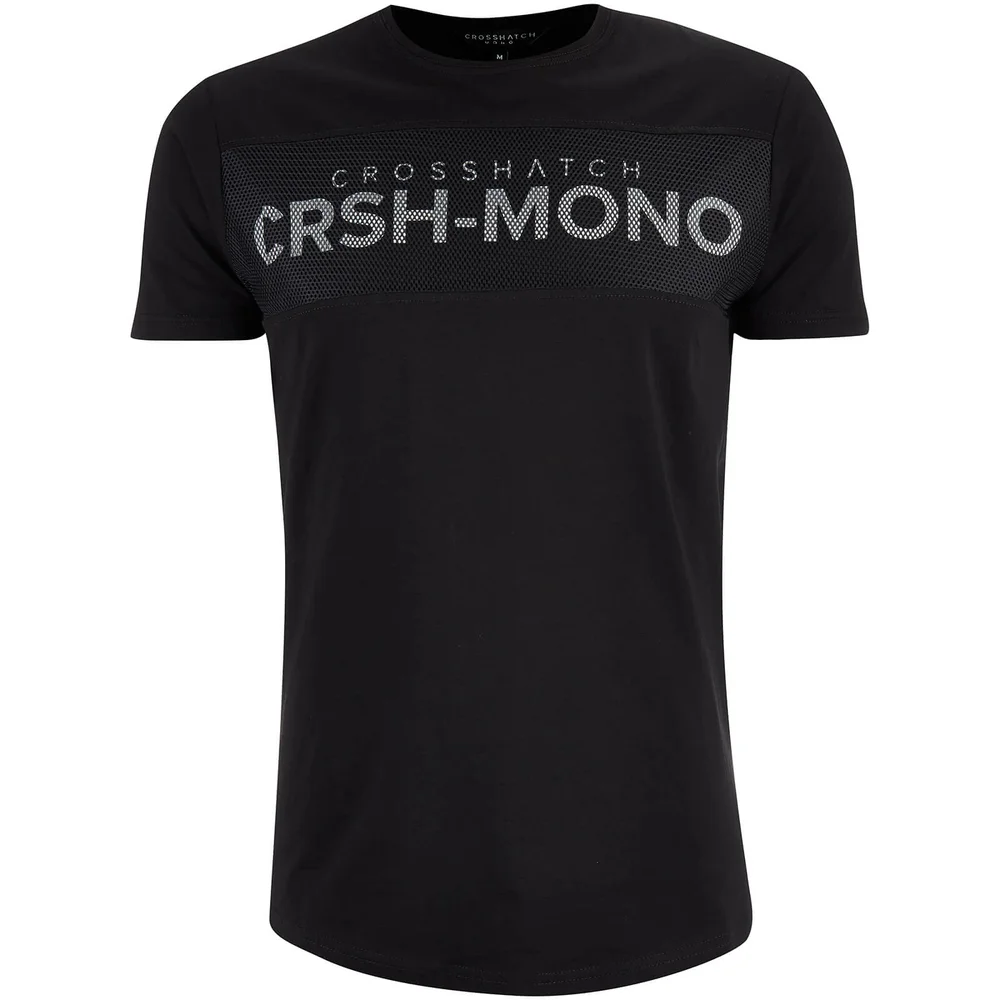 Crosshatch Men's Maffle T-Shirt - Black - S - Zwart Afbeelding 1