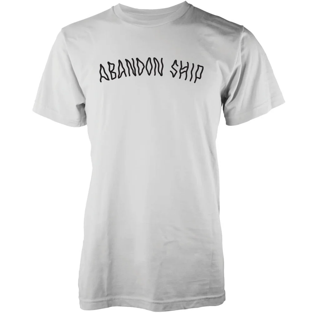 Abandon Ship Scribble Logo Heren T-shirt - Wit - S - Wit Afbeelding 1