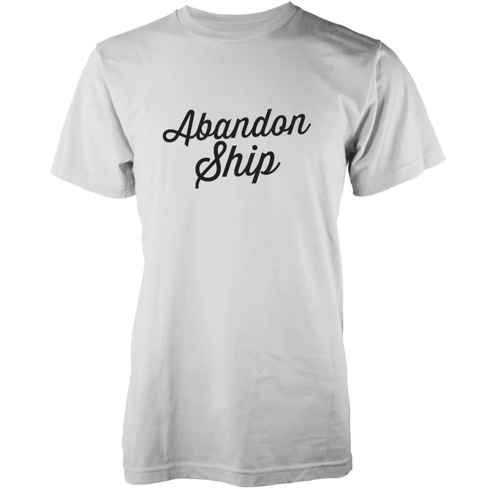 Abandon Ship Classic Logo Heren T-shirt - Wit - S - Wit Afbeelding 1