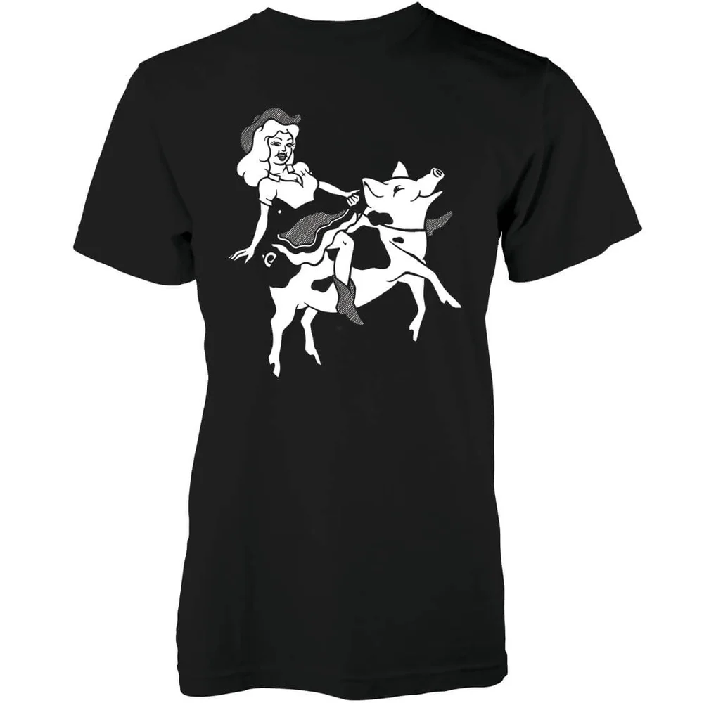 Abandon Ship BRO-BQ Cook Out Heren T-shirt - Zwart - S - Zwart Afbeelding 1