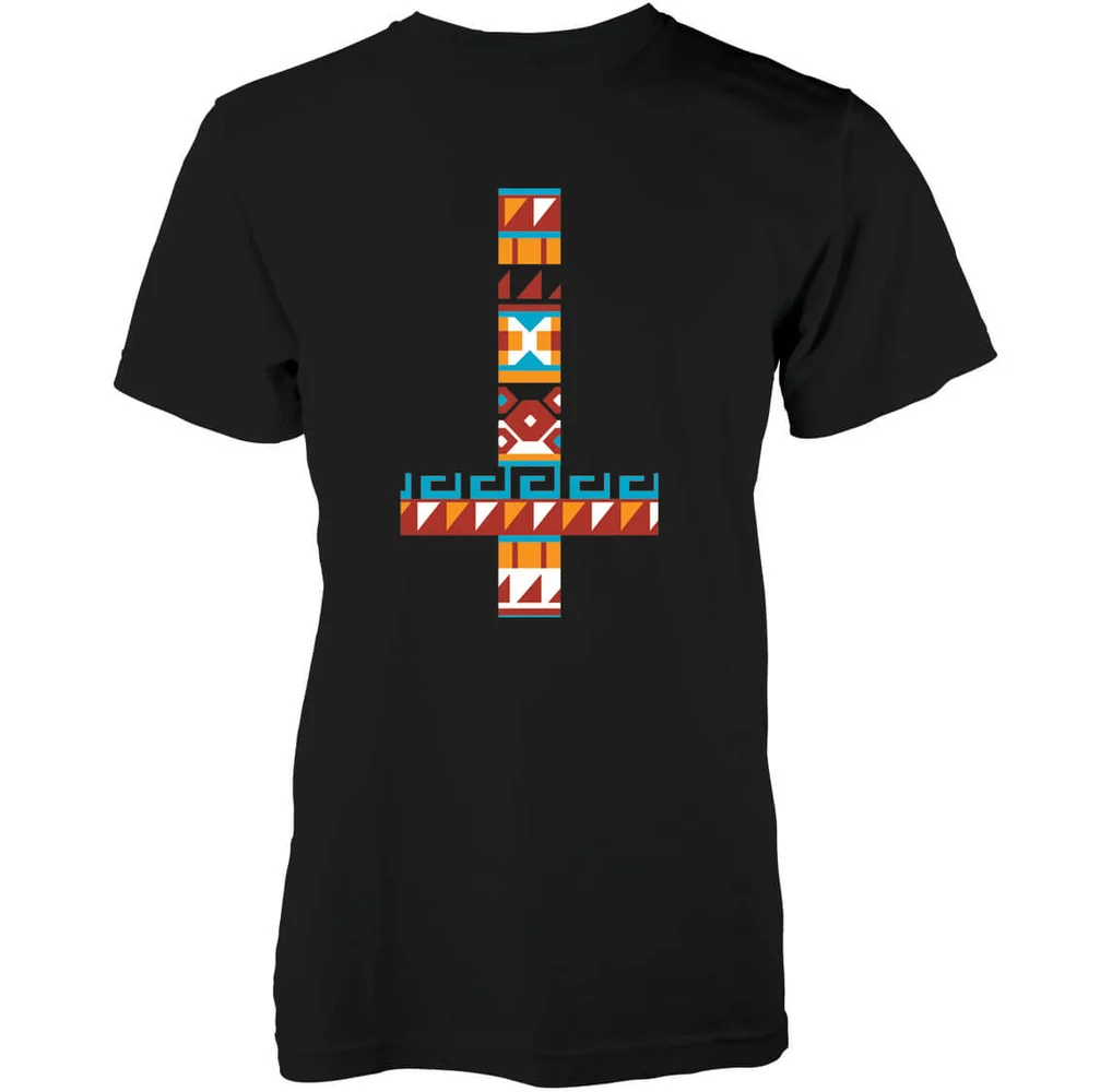 Abandon Ship Aztec Cross Heren T-shirt - Zwart - S - Zwart Afbeelding 1