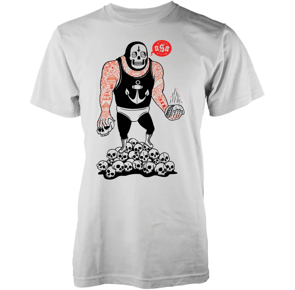 Abandon Ship Taco Wrestler Heren T-shirt - Wit - S - Wit Afbeelding 1