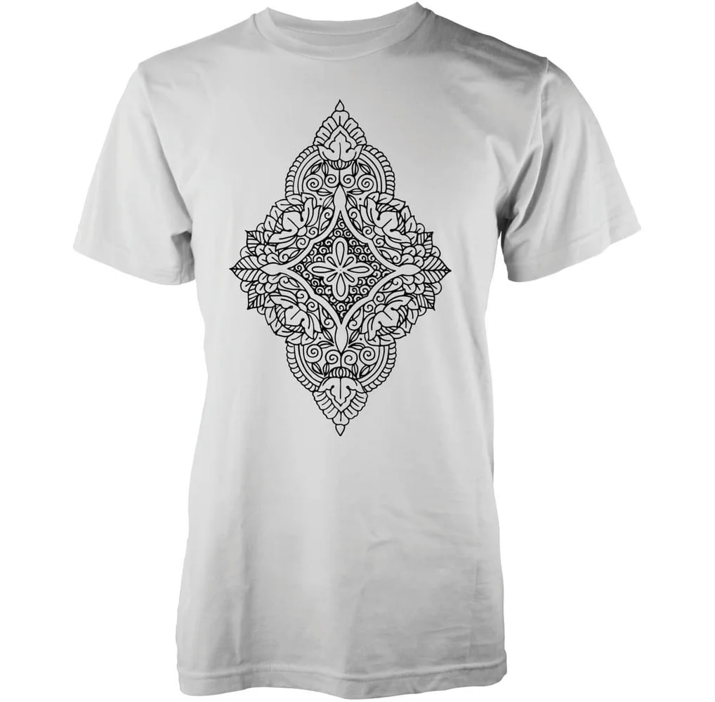 Abandon Ship Floral Diamond Heren T-shirt - Wit - S - Wit Afbeelding 1