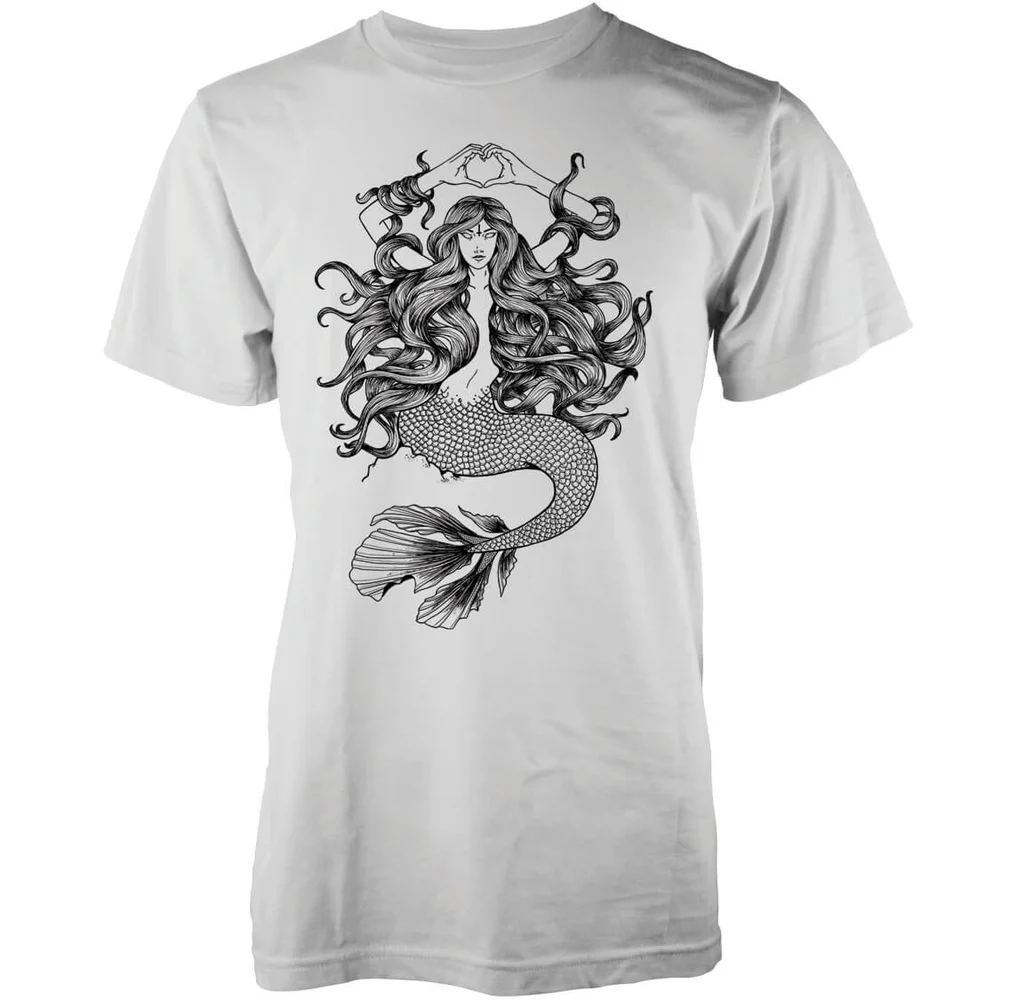 Abandon Ship Mystic Mermaid Heren T-shirt - Wit - S - Wit Afbeelding 1
