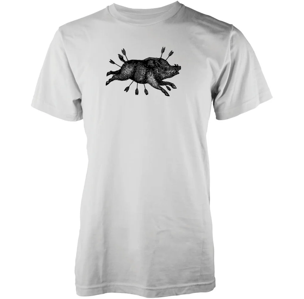 Abandon Ship Boar Arrow Heren T-shirt - Wit - S - Wit Afbeelding 1