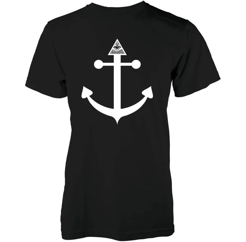 Abandon Ship All Seeing Eye Anchor Heren T-shirt - Zwart - S - Zwart Afbeelding 1