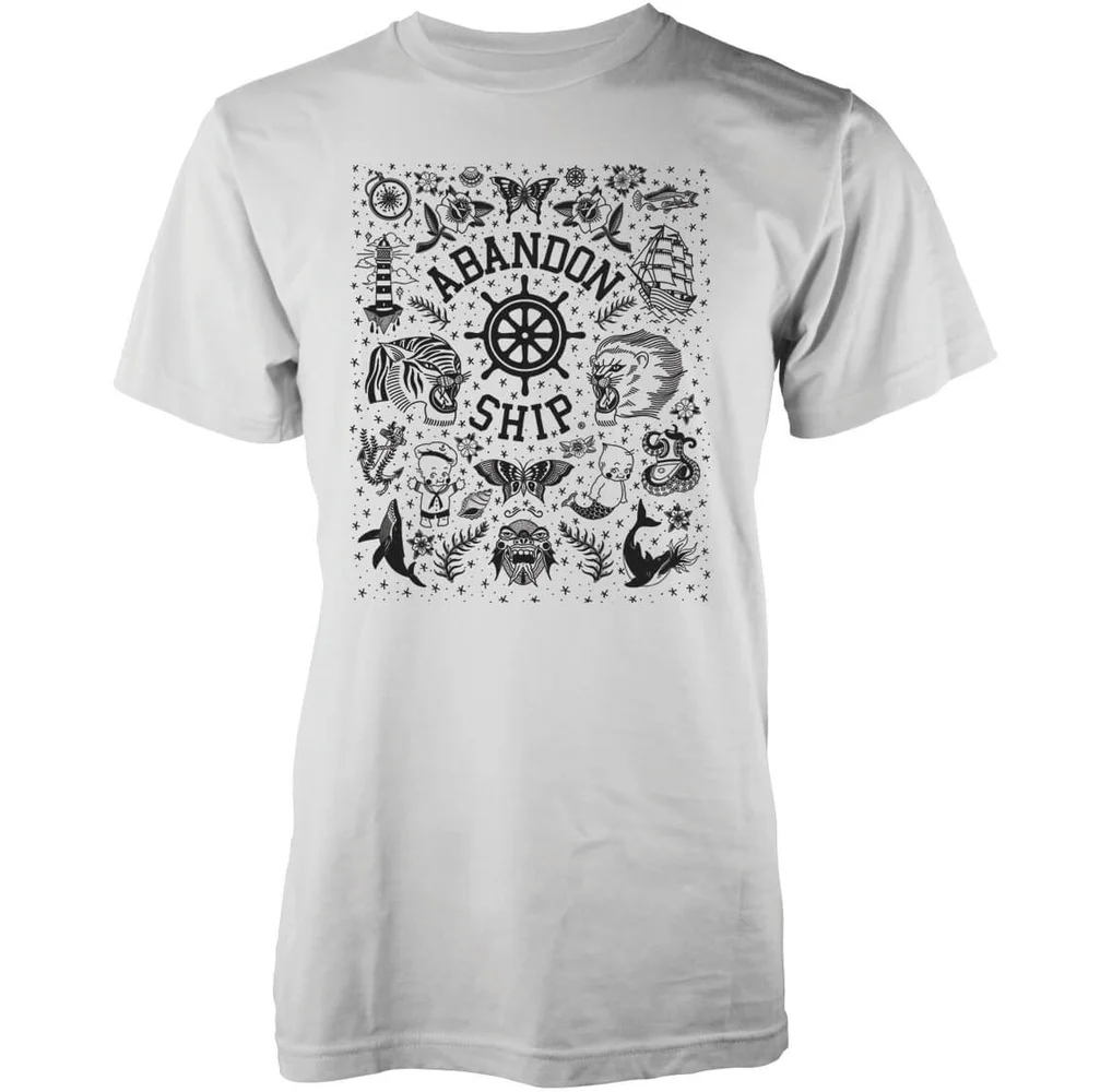 Abandon Ship Wall Flash Heren T-shirt - Wit - S - Wit Afbeelding 1