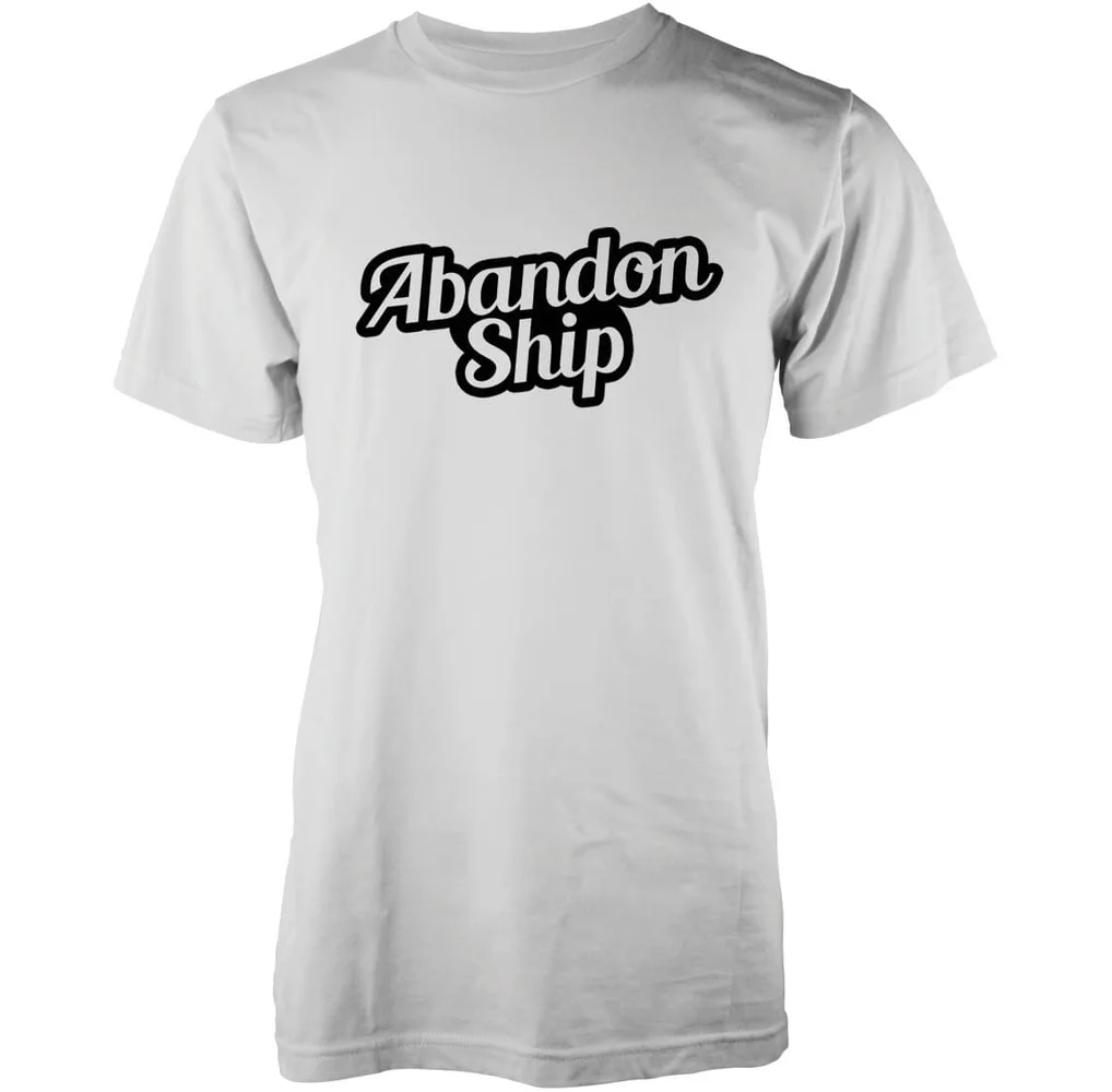 Abandon Ship Bubble Logo Heren T-shirt - Wit - S - Wit Afbeelding 1