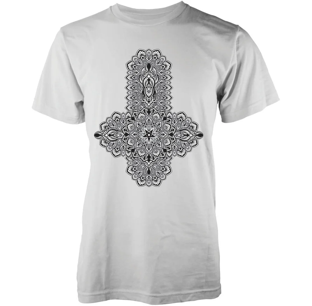 Abandon Ship Floral Zwart Cross Heren T-shirt - Wit - S - Wit Afbeelding 1
