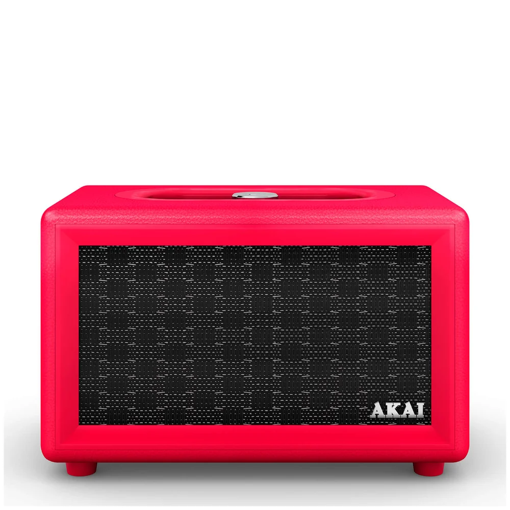 Akai Retro Bluetooth Speaker (2 x 12.5W) - Red Afbeelding 1