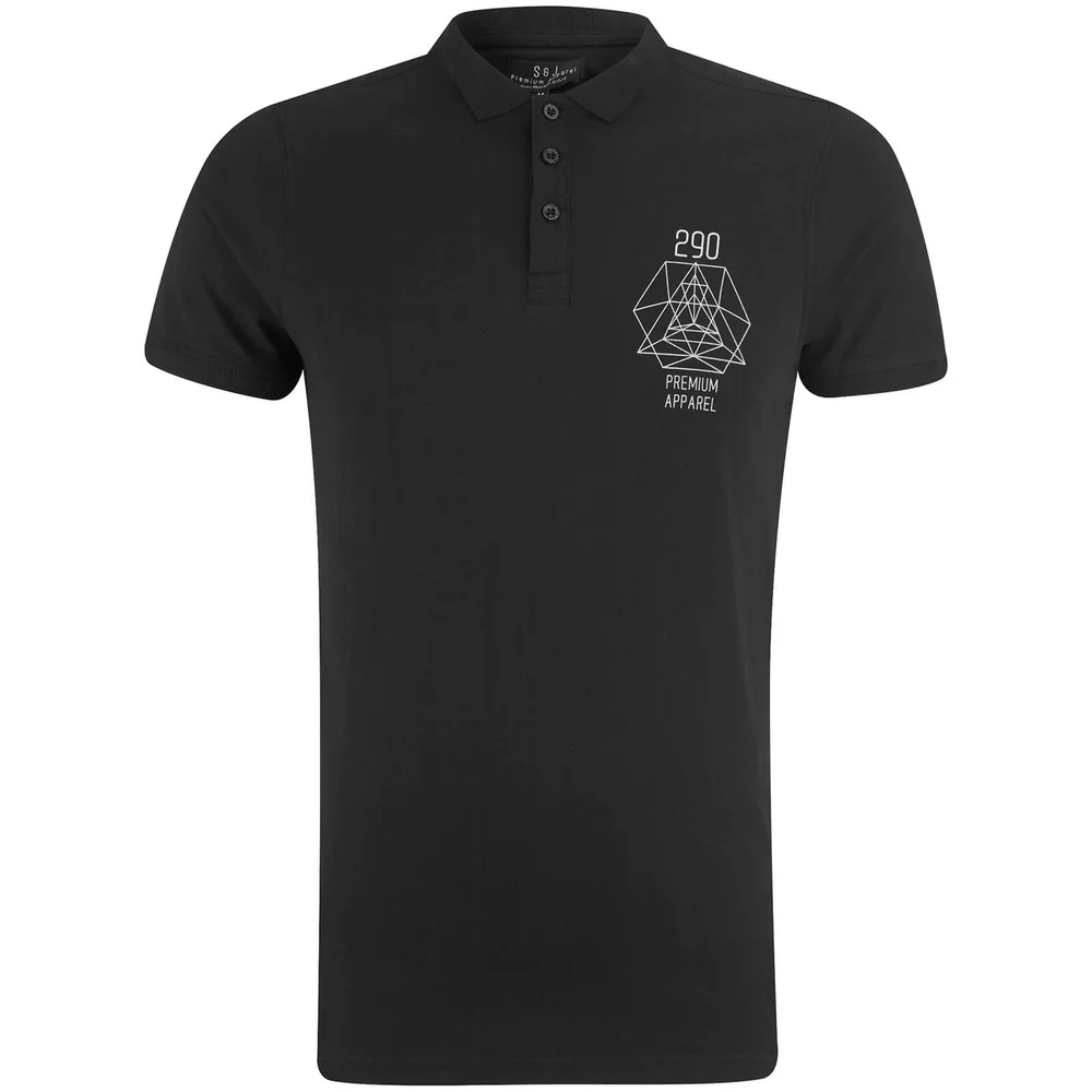 Smith & Jones Men's Parclose Polo Shirt - Black - S - Zwart Afbeelding 1