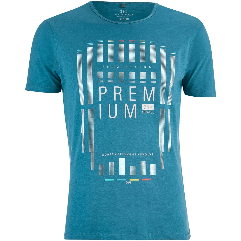 Smith & Jones Men's Cavalieri T-Shirt - Lyon Blue - S - Blauw Afbeelding 1