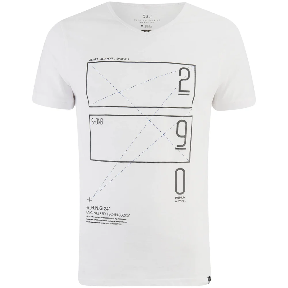 Smith & Jones Men's Kapola T-Shirt - White - S - Wit Afbeelding 1
