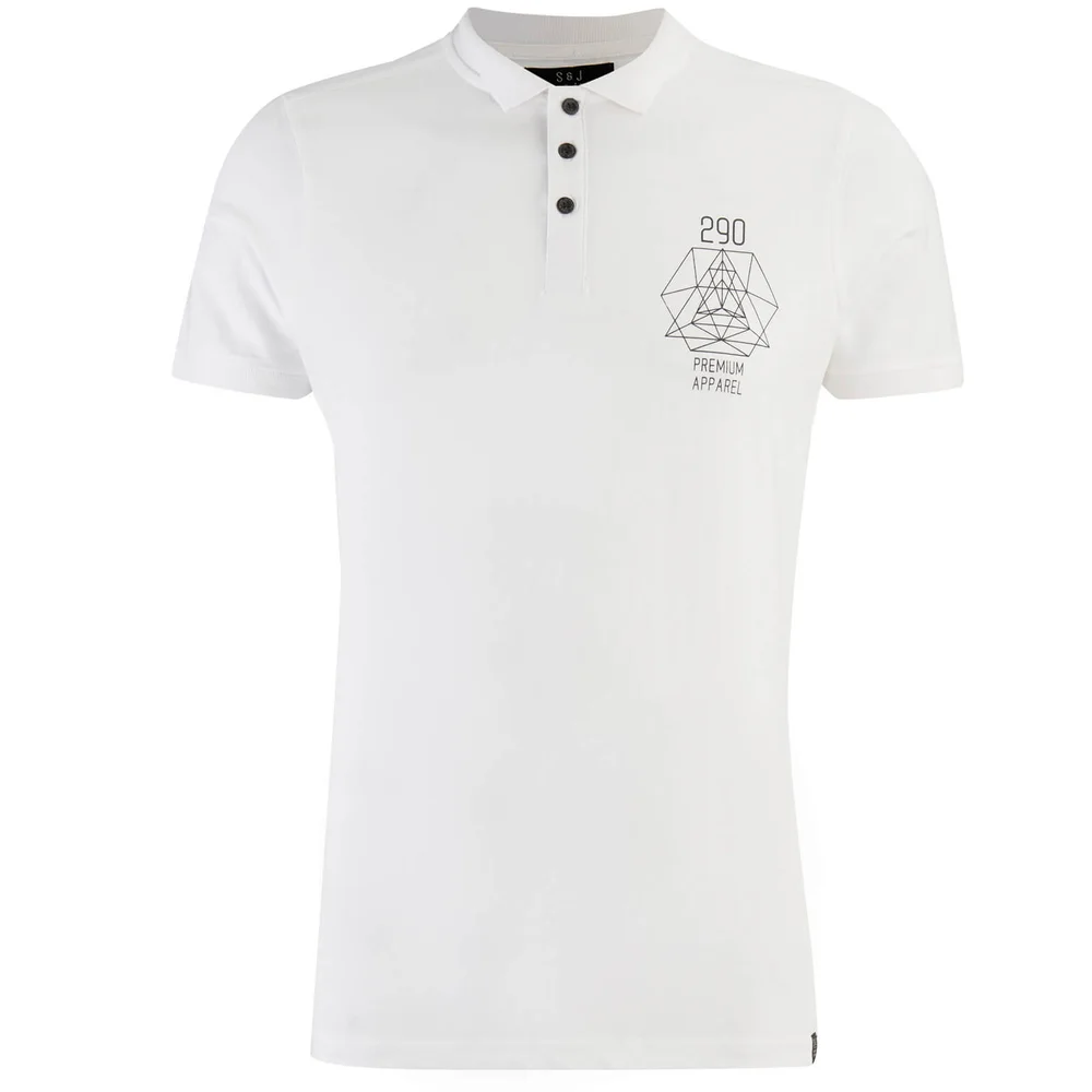 Smith & Jones Men's Parclose Polo Shirt - White - S - Wit Afbeelding 1