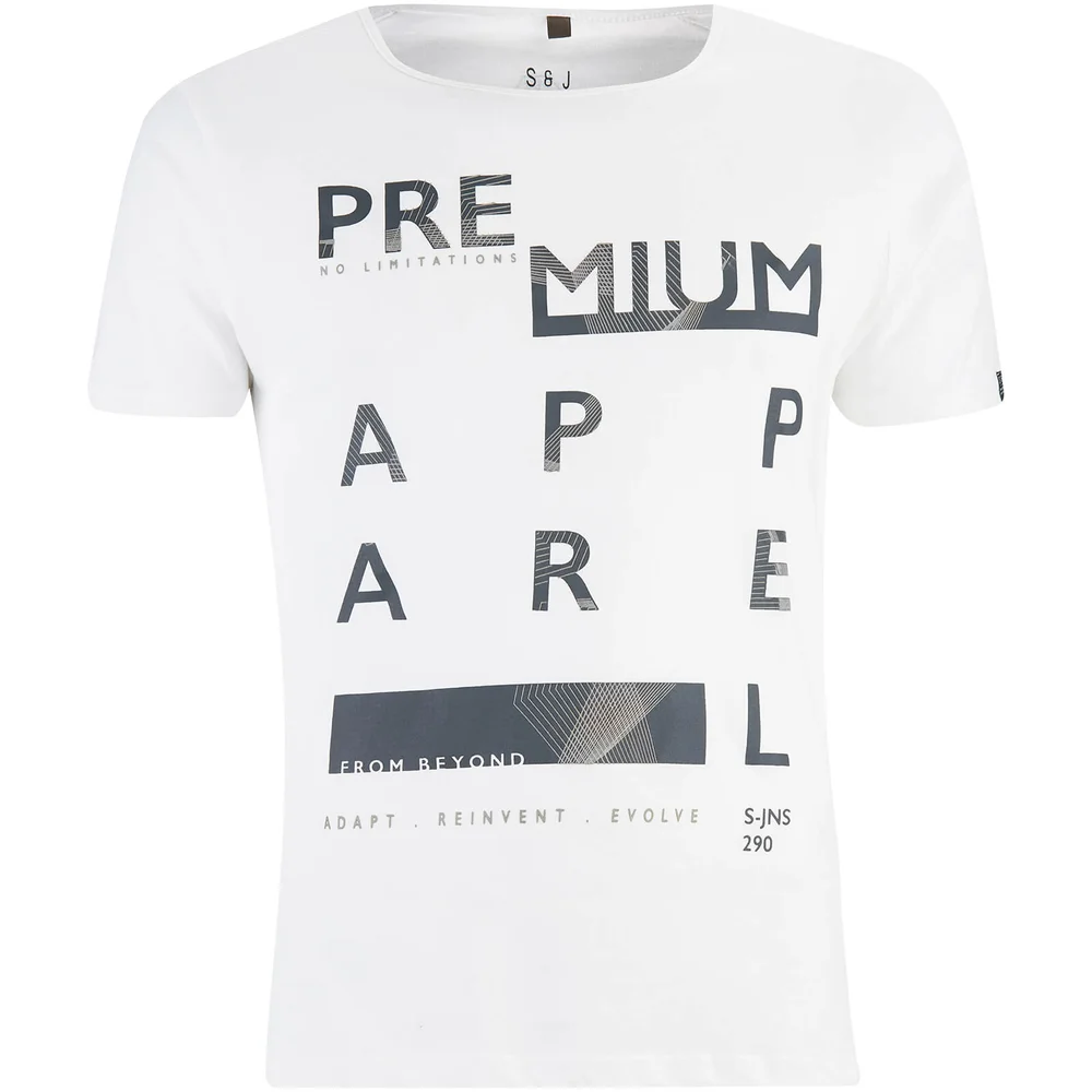 Smith & Jones Men's Algebraic T-Shirt - White - S - Wit Afbeelding 1